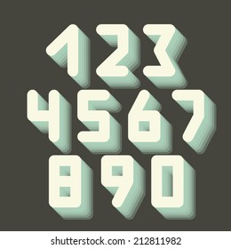 Number icons. Vector set.  