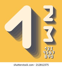 Number icons. Vector set.  
