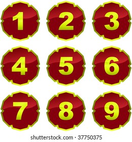 Number Icons Vector Set Stock Vector (Royalty Free) 37750375