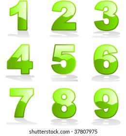 Number icons. Vector set.