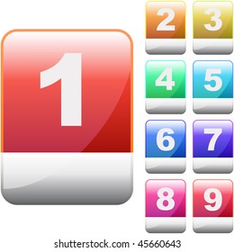 Number icons. Vector set.