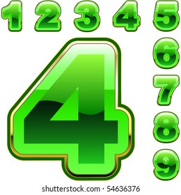 Number icons. Vector set.