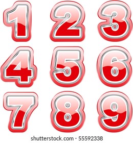 Number icons. Vector set.