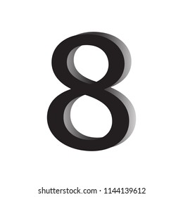 Number illustration. Vector