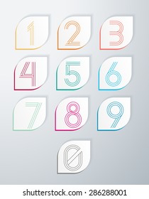 Number with infographics elements