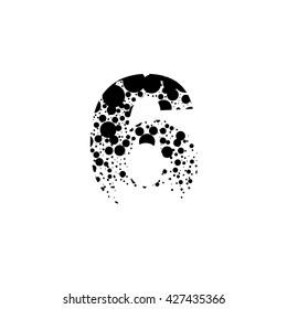 number inside the texture, circles of different sizes