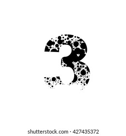 Number Inside Texture Circles Different Sizes Stock Vector (Royalty ...