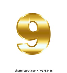 Number isolated golden figure