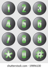 Number keypad vector