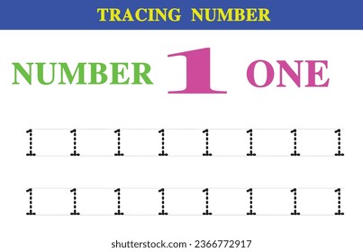 Number for kids write about tracing number.