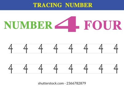 Number for kids write about tracing number.