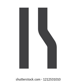 number of left road are reduced traffic sign vector icon, modern design, glyph style, black and white flat color