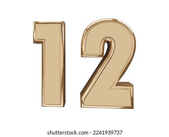 Number letter text effect vector illustration