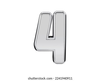 Number letter text effect vector illustration