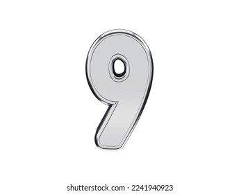 Number letter text effect vector illustration