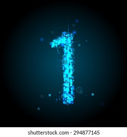 Number of light glittering stars illustration
