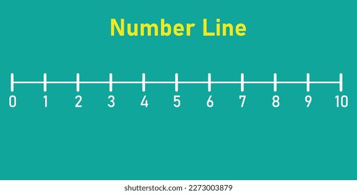 Number line 1-10 for preschool kids. Counting numbers. Teaching resources.