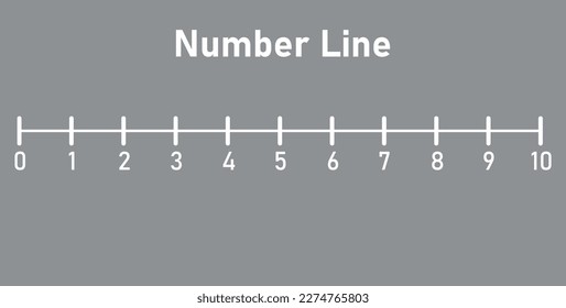 Number line 1-10 for preschool kids. Counting numbers. Teaching resources.