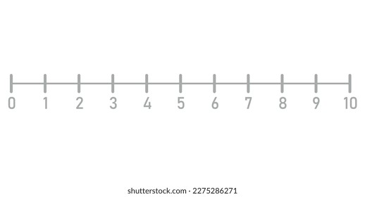 Number line 1-10 for preschool kids. Counting numbers. Teaching resources.