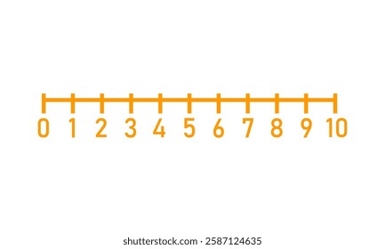Number line 1-10 for preschool kids. Number lines for educational use. Counting numbers