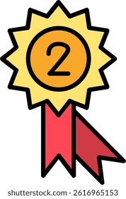 Number Line Filled Vector Icon Design