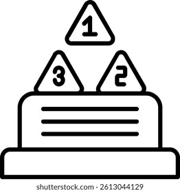 Number Line Vector Icon Design