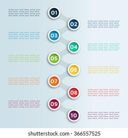 Number Linked Bullet Points In Circles 
Infographic Template