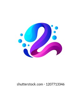 number logo, logo number celebration of special days, icon number 2