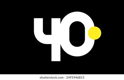Número Logo Círculo Amarillo Simple
