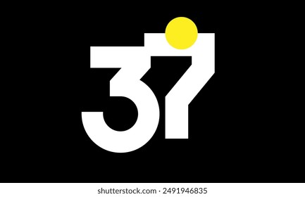 Número Logo Círculo Amarillo Simple