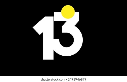 Number Logo Circle Yellow Simple