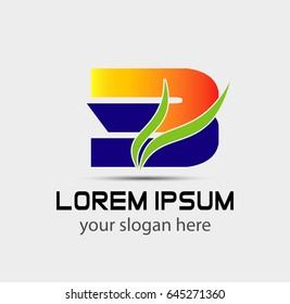 Number logo design. Logo 3 vector template
