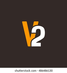 Number Logo design with alphabet