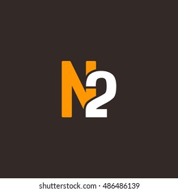 Number Logo design with alphabet