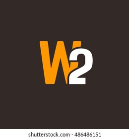 Number Logo design with alphabet