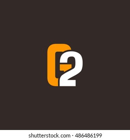 Number Logo design with alphabet