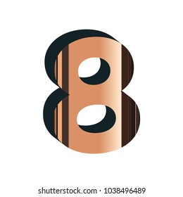 number logo design template