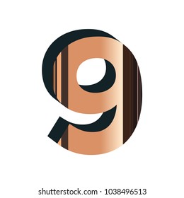 number logo design template