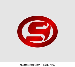 Number logo design.Number five logo.Logo 9 vector template.
