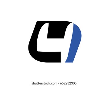 Number logo design.Number four logo.Logo 4 vector template
