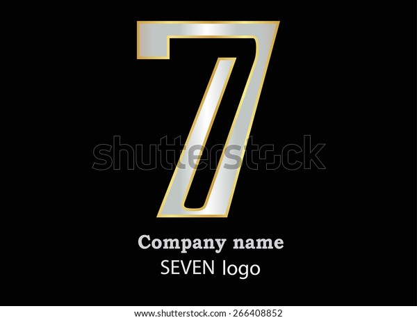 Number Logo Designnumber Seven Logologo 7 Stock Vector (Royalty Free ...