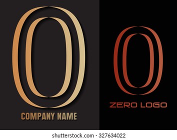 Number logo design.Number zero logo.Logo 0 vector template.