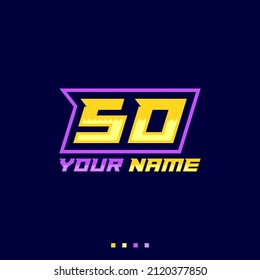 Number logo with fast speed lines. Vector sport style typeface, sports club.