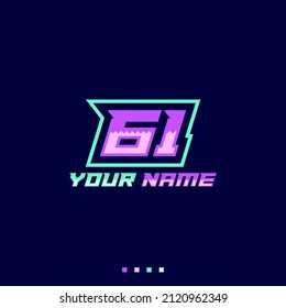 Number logo with fast speed lines. Vector sport style typeface, sports club.