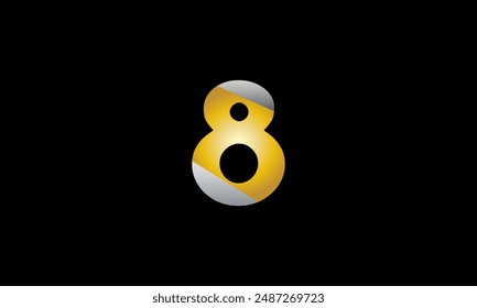 Logotipo numérico Gold Platinum Simple Business
