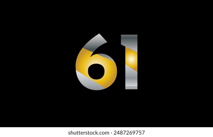 Logotipo numérico Gold Platinum Simple Business