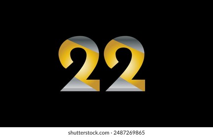 Zahlenlogo Gold Platinum Simple Business