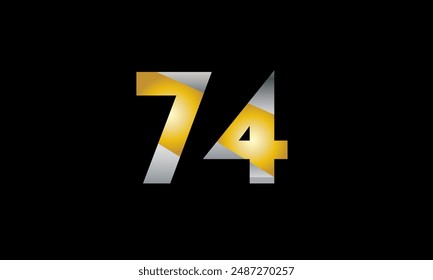 Number Logo Gold Platinum Simple Business