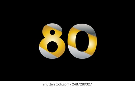 Number Logo Gold Platinum Simple Business
