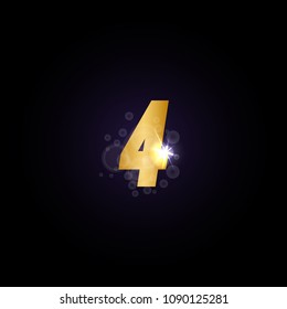 Number logo icon template